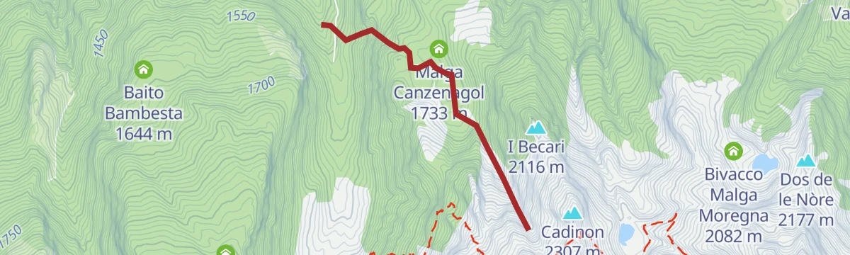 Route map: Rio Canzenagol E